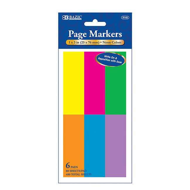 Neon Page Markers (6Pk) #5142