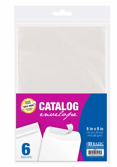 Catalog Envelope 6X9 6Ct Bazic 5450