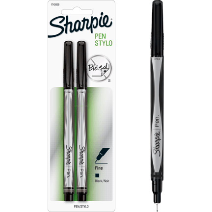 Sharpie Black Pens (2Pk)
