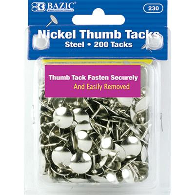 Silver Thumb Tacks (200Ct) #230