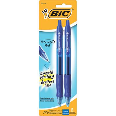 Bic Gel-Ocity Blue Gel Pens