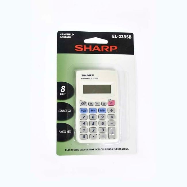 Calc. Sharp 8 Digit #El-233Sb-Handheld