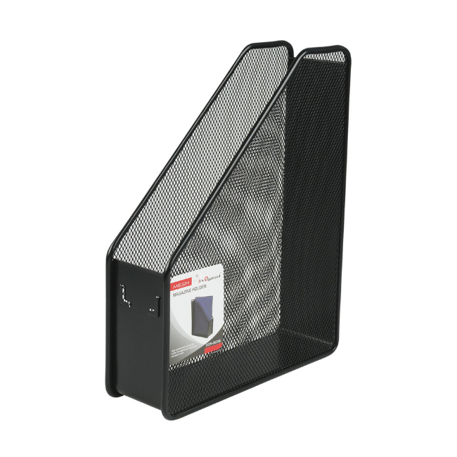 Magazine File 3 Block MAGAZINE FILE MESH BLACK — GITZ Office Supplies