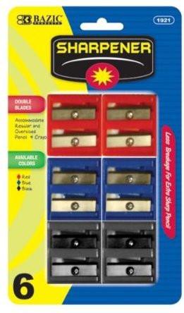 Bazic Sharpener Dual Square6Pc #1921