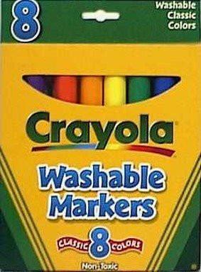 Crayola Washable Markers Classic Colors 8Ct Broad Line