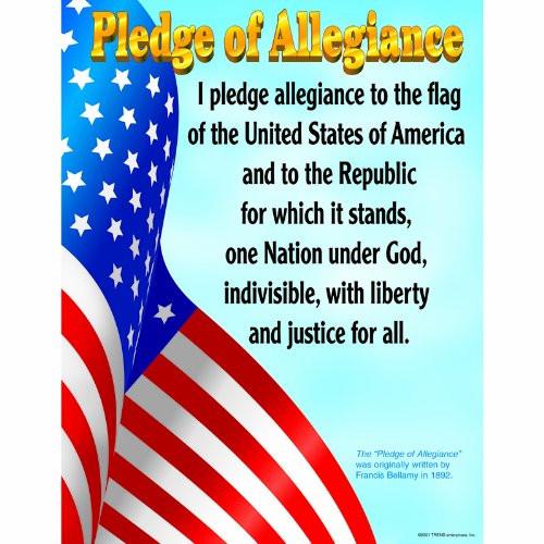 Wall Chart Pledge Of Allegiance