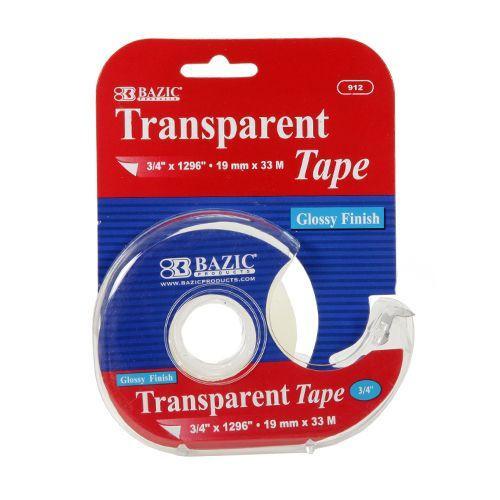 Bazic Transparent Tape Glossy 3/4X1296 #912