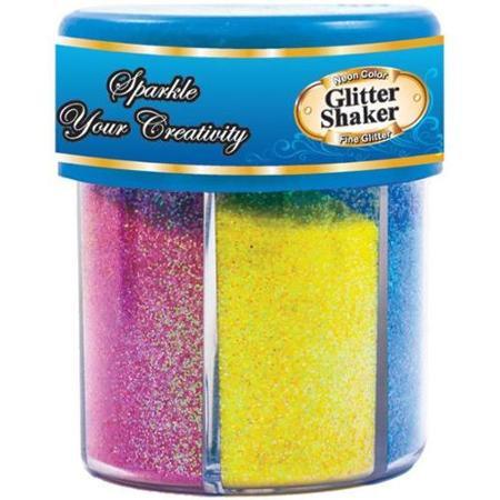 Neon Glitter Jar Shakers (6Ct) #3448