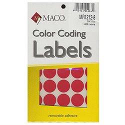 Labels 3/4 Round Red Mr-1212-8