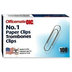 Paper Clips Metal Sml #1 100Ct -Officemate