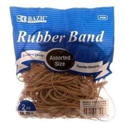 Rubber Band Assorted 2 Oz Bazic 6100
