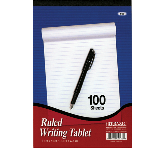 Bazic Writing Tablet 6X9 #560