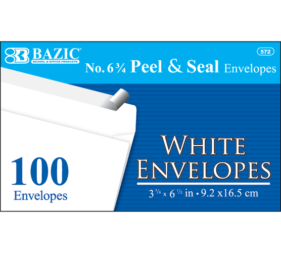 #6 Envelope Peel & Seal 3 5/8X6.5 100Ct #572
