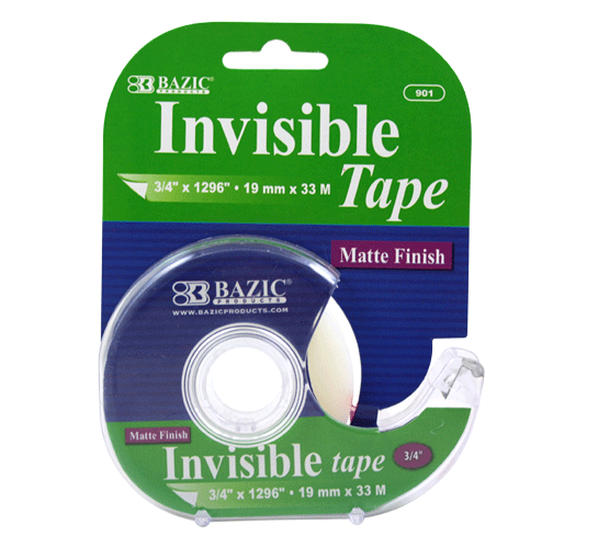 Bazic Invisible Tape 3/4X1296 901