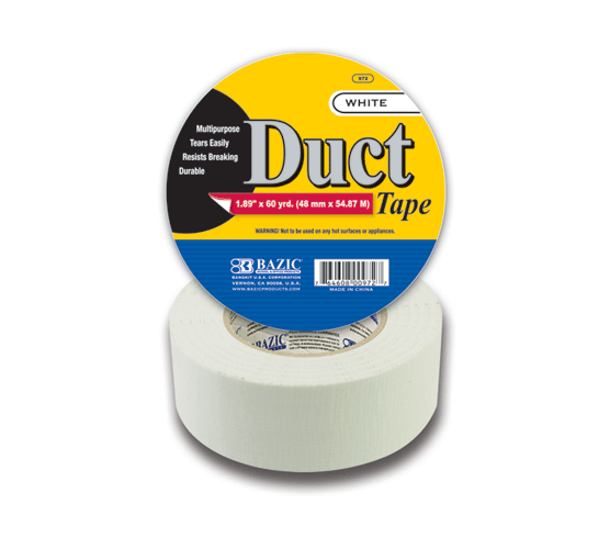 Duct Tape 2X60Yds - White Bazic #972