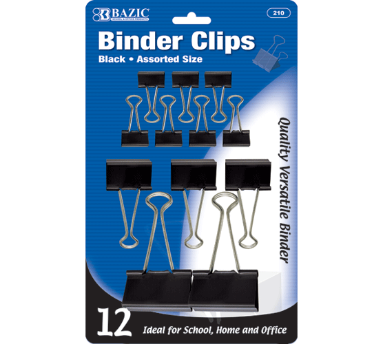 Binder Clips Assorted 12Ct #210