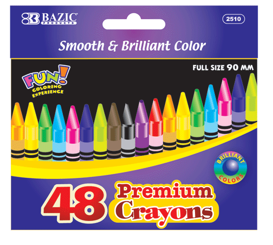 Bazic Premium Crayons (48Ct)
