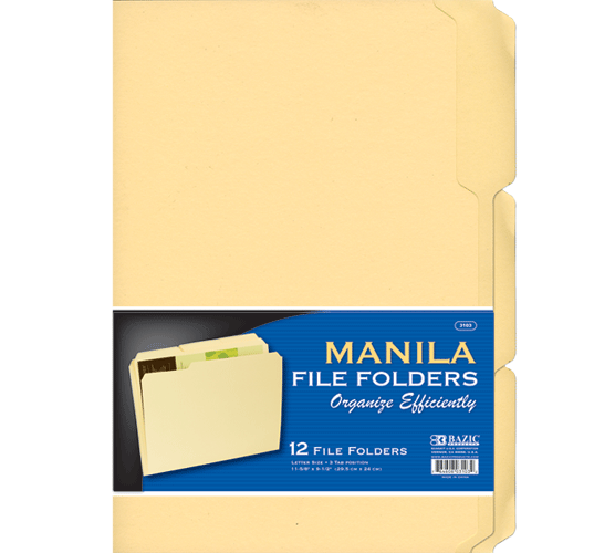 Manilla Folder 12Ct #3103