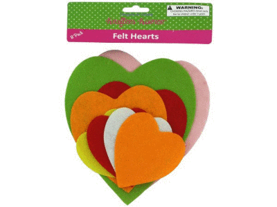Felt Heart Shapes (8Pk)