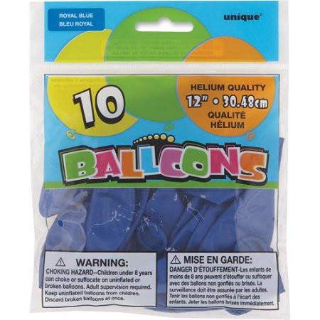 Balloons 10 Ct Royal Blue Helium