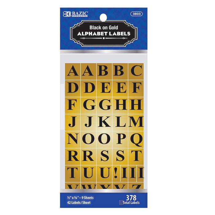 Alphabet Lables 378 Label 3803