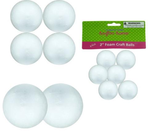 Styrofoam Balls, 6 - 1Pk
