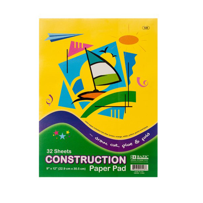 Bazic Construction Paper (30Sht) 9X12