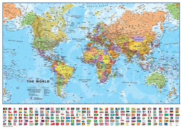 World Wall Map 40X28