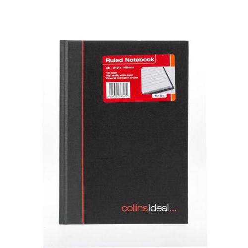 Notebook Collins Black/Grey A5 96Lf-192Pg #468