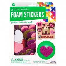 Glitters Hearts Craft Foam Stickers