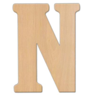 Wood Letter N