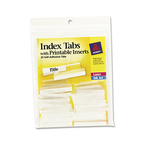 Index Tabs 1-1/2" 25Ct Clear - Avery #16230
