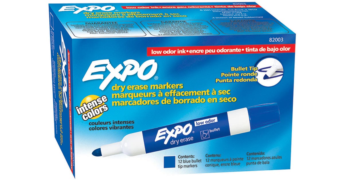 Dry Erase Expo Marker Blue Bullet Tip