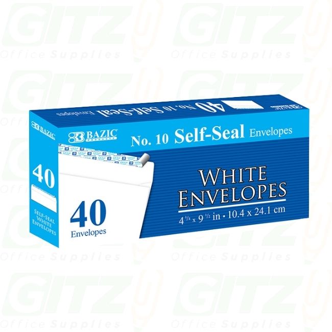Bazic #10 Self-Seal White Envelope (40/Pack)