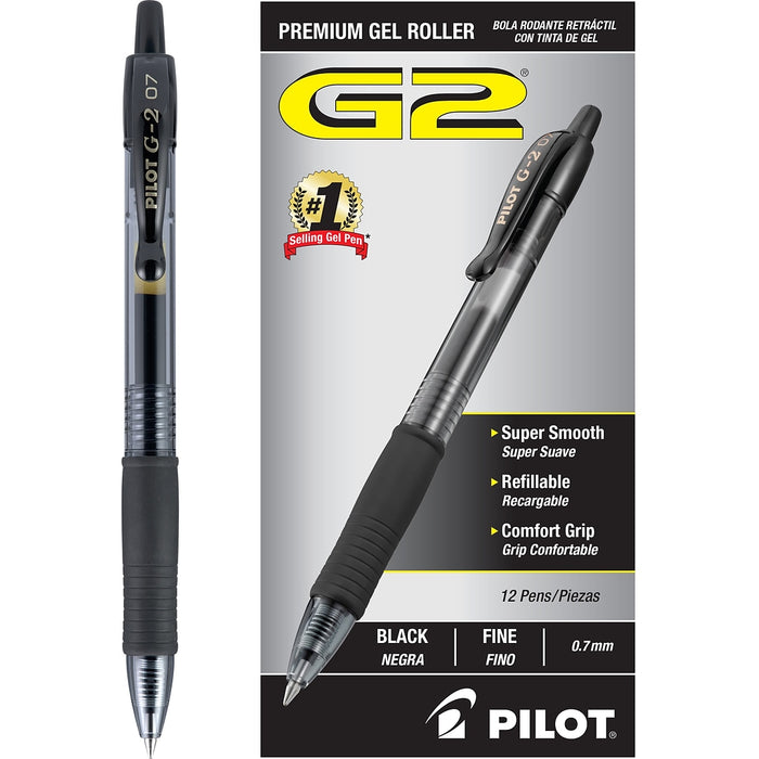 Pens Pilot Gel G2, 0.5 Ret Black Xtra Fine