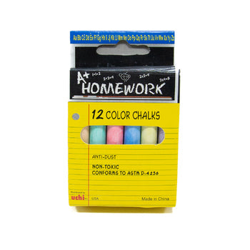 Chalk Dustless Color 12Ct +Homework