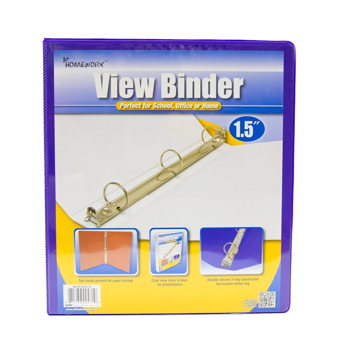 Binder 1" Purple W View - Homework